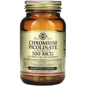 Solgar , Chroompicolinaat, 500 mcg, 60 plantaardige capsules