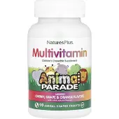 Natures Plus , Animal Parade, Kinderen's Eetbare Multivitamine, Assorted, 90 Dier-gevormde Tabletten