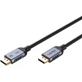 UNITEK C1628GY01-2M DisplayPort kabel Zwart, Grijs