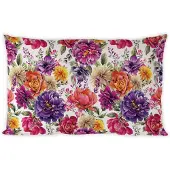 Ambiente Kussenhoes 50x30cm Anne Wit Paars paars Katoen Sierkussen