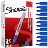 Sharpie FINE POINT Permanentmarker Fijn Ronde punt - 1,5 mm Blauw 12 Stuks