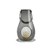 Holmegaard Design With Light Lantaarn 25 Cm Smoke - Kandelaars Mondgeblazen Glas Grey - 4343535