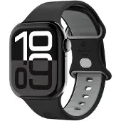 Spigen Nano Pop - Bandje Geschikt voor Apple Watch 1-10/SE - 42/41/40/38MM - Zwart