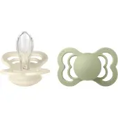 BIBS Supreme fopspeen - maat 2 - Ivory / Sage (2 stuks) unisex