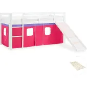 Homestyle4u Hoogslaper - 90x200cm - Roze - met lattenbodem