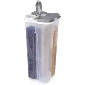 Excellent houseware 3 liter verdeelde container voor losse producten met doseerpomp