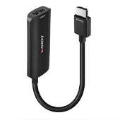 Lindy 38329 HDMI Adapter [1x HDMI - 1x DisplayPort, Micro-USB] Zwart 0.157 m