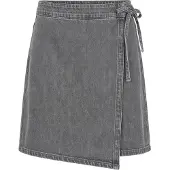 Object Denim Wikkelrok Dames Grijs 38