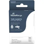 MediaRange Label Tape Cartridge, Replacing Brother TZ-121/TZe-121, 9mm, 8m, Laminated and Permanent Adhesive, Black on Clear - 3 stuks