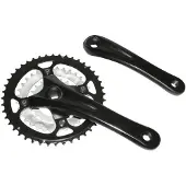 P2r Pedalier vtt 9v. alu noir 170mm 44-32-22 (boitier 110mm) plateaux demontables