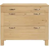 Notio Living Alby Ladenkast met 3 Lades - Naturel Grenen - 100 cm