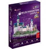 Cubic 3D Puzzel Neuschwanstein Kasteel met LED - 128 stuks