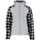 Mountain Peak Tweed hoodie met rits, met badge op de borst, vrouwen | Maat XL