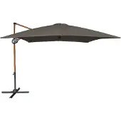 Axi Mira Zweefparasol 300x300cm Houtlook /taupe