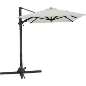 Axi Nyra Zweefparasol 200x300 cm Antraciet/beige