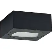 Brumberg kubus buitenwandlamp direct Quader, zwart, Hal, Aluminium