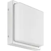 LCD Wandlamp buiten met bewegingssensor 046, wit / opaal, Glas, Modern