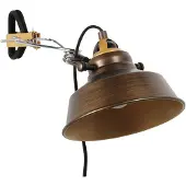 Steinhauer Bronzen klemlamp / wandlamp Nove 1320BR met E27 fitting en schakelaar