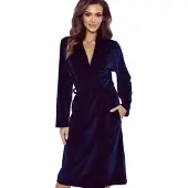 Vivisence Badjas lang '5022' donkerblauw