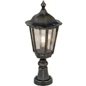 Orion Sokkellamp buiten Puchberg, dimbaar, zwart, Aluminium, Antiek, Sokkellamp