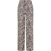 Cecil Dames Straight Leg broek met zebraprint - Bruin - XS