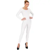 Widmann Unicolor Body Volwassen, Lang, Wit - Vrouw