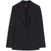 HUGO Regular-fit blazer van stretchflanel met één knoop Maat 40