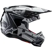 Alpinestars S-M5 Rover 2 Helm Ece 22.06 Zwart Zilver Glanzend Maat M