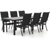 Bellagio + 10% kassakorting | Lugo/Fidenza 220cm dining tuinset 7-delig stapelbaar