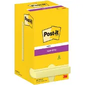 Post-It Super Sticky Notes 654-12SS-CY 76 x 76 mm 90 Vellen per blok Geel Vierkant Effen Pak van 12