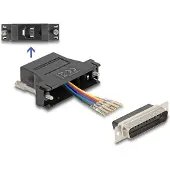 DeLOCK D-Sub 25 pin male to RJ12 female Assembly Kit black