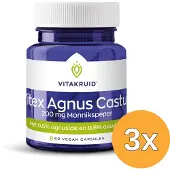 Vitakruid 3x Vitex Agnus Castus 200 mg Monnikspeper (60 vega capsules)