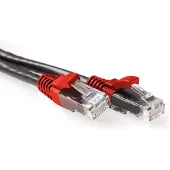 ACT IB6203 CAT6A U/UTP Patchkabel Cross-Over Zwart +Rode Thules - 3 meter