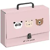Interdruk Stevige A4 kaart met handvat 'Friends GIRLS' - 8cm breed