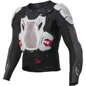 Alpinestars Honda Bionic Plus V2 Protectie Jas Zwart Wit Blauw Fel Rood Maat 2XL