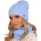 Alur - Dames Winterset - Blauwe Beanie en Sjaal - Warm en Modieus