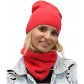 Alur - Dames Winterset - Beanie en Sjaalkraag - Modieuze Rood