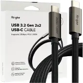 Ringke - USB - 3.2 GEN 2X2 TYPE-C KABEL PD240W 200CM ZWART