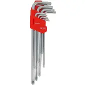 AWTOOLS Torx-sleutels, Black Line, extra lange uitvoering, 9 stuks