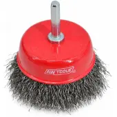 AWTOOLS topborstel met 75 mm schacht, met gekruld draad