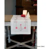 Vervaco - Loper kit - Kerst - Kerstbomen in rood/grijs - PN-0167023 - Borduren - Borduurpakket - Borduurpakket volwassenen - Borduurpakket kind