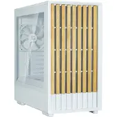 Zalman P10 Namu PC-behuizing, Mini-Tower, mATX, Gehard glas - wit, hout