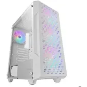 Mars Gaming Gaming Behuizing ATX - - MC-GEO - 4 FRGB 120mm Ventilatoren - Mesh Paneel - Wit Gehard Glas