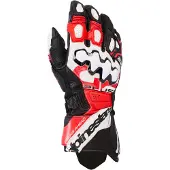 Alpinestars GP Plus R V3 Zwart Wit Fel Rood Leren Handschoenen Maat XL