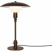 Louis Poulsen - PH 3/2 Verouderd messing Opal Glas Tafellamp