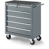 HBM gereedschapswagen 5 laden, 62 cm, grijs