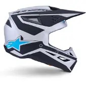 Alpinestars S-M3 Heat Zwart Mat Zilver Crosshelm Maat XS