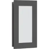 LCD Wandlamp buiten met bewegingssensor 3008, alu / grijs / zink, Roestvrij staal, Modern