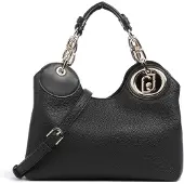 Liu Jo handtas schoudertas Faiza ECS Satchel Bag Nero / Brass Gold zwart