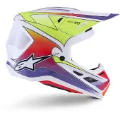 Alpinestars S-M7 Fuse Wit Multikleur Crosshelm Maat XL